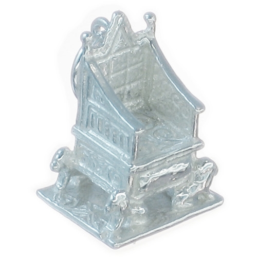 Coronation Throne Royal Sterling Silver Charm .925 x 1 Queen charms