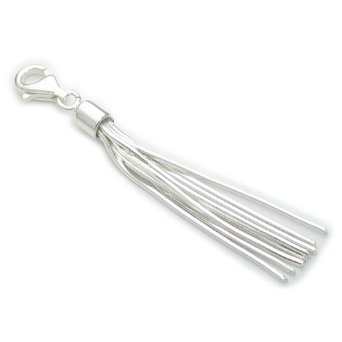 Tassle sterling silver charm with lobster clip .925 x 1 Tassles charms