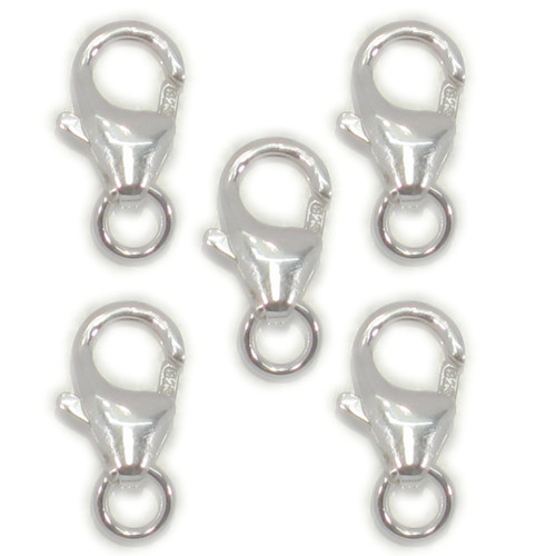 5 x 9mm Lobster Clasps Clips Trigger sterling silver fittings