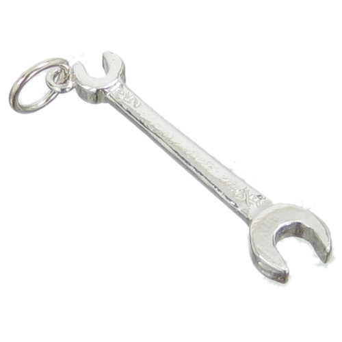 Spanner sterling silver charm .925 x 1 spanners tools mechanic charms