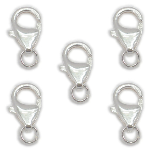 5 x 13mm Lobster Clasps Clips Trigger sterling silver fittings