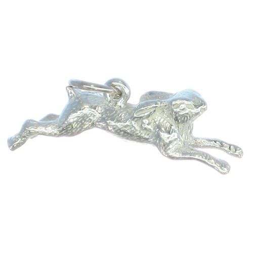 NO Not a rabbit but a hare sterling silver charm .925 Rabbits Hares