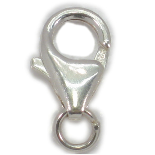 1 x 15mm Lobster Clasp Clip Trigger sterling silver fitting finding