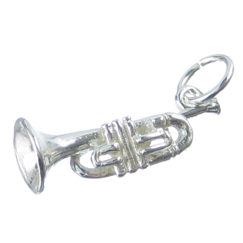 Cornet sterling silver charm .925 x 1 Music Musician Instrument Charms