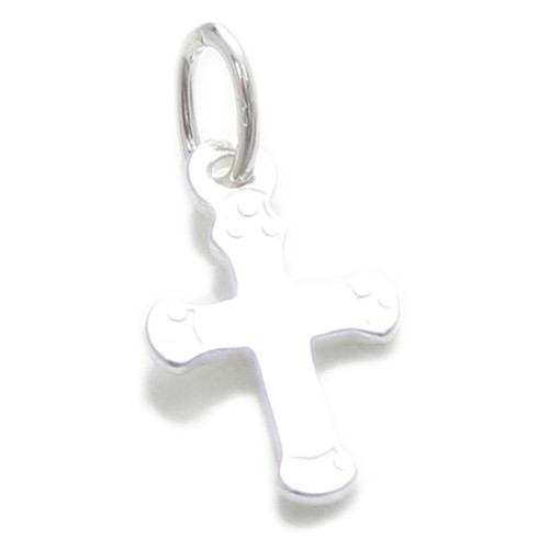 Cross TINY sterling silver charm .925 x 1 Crosses charms A1