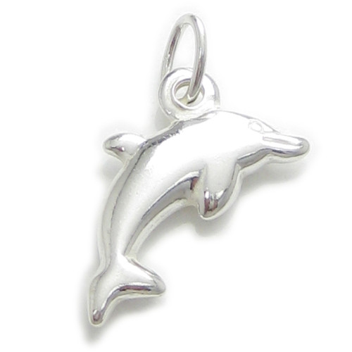 Dolphin small sterling silver charm .925 x 1 Dolphins charms