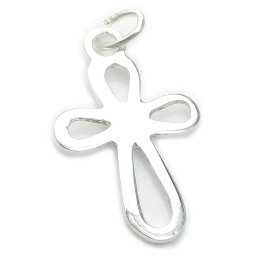 Cross sterling silver charm pendant .925 x 1 Crosses charms pendants