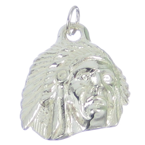 Native American Indian sterling silver charm .925 x 1 Indians charms