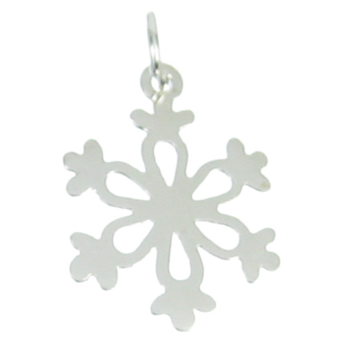 Snowflake sterling silver charm .925 x 1 Winter Snow Christmas charms