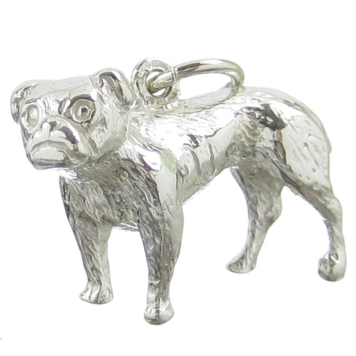 Bulldog sterling silver charm .925 x 1 Bulldogs Bull Dog Dogs charms