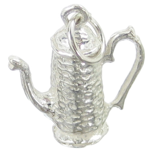 Coffee pot sterling silver charm .925 Drinking Drinks Charms