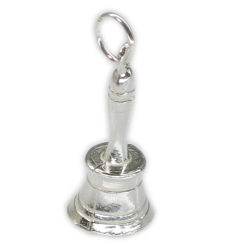 Hand bell sterling silver charm .925 Handbell Music charms