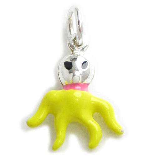 Octopus sterling silver charm .925 x 1 Enamelled Octopi charms
