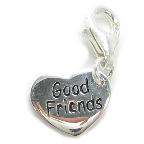 Good Friends sterling silver charm with clip link .925 x 1 Friend charms