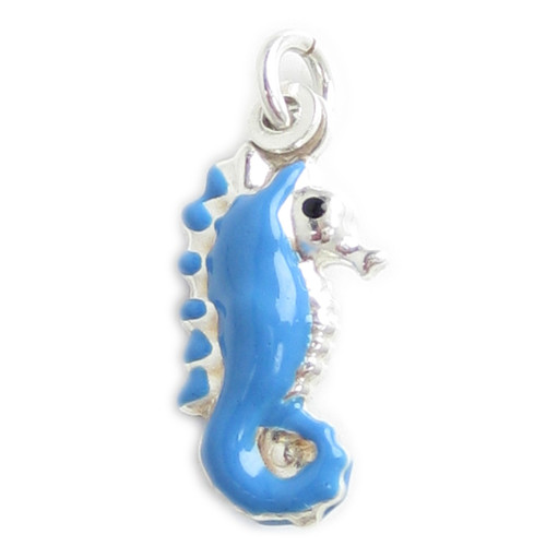 Seahorse sterling silver charm .925 Seahorses Sea Horse charms A1