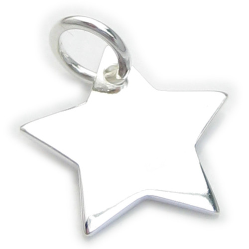 Star sterling silver charm .925 x 1 Stars charms A1