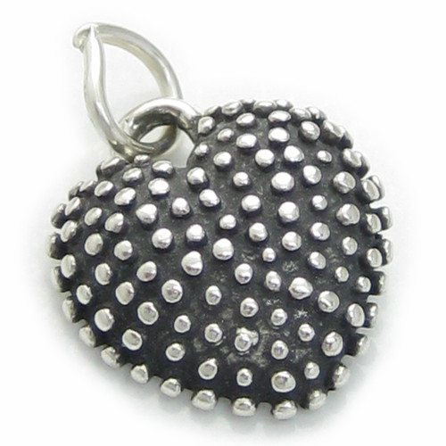 Heart sterling silver charm .925 x 1 Love hearts charms N1