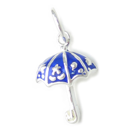Umbrella sterling silver charm .925 x 1 Umbrellas Weather charms