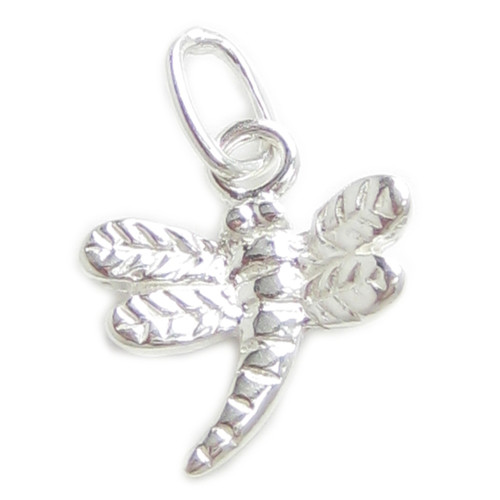 Dragonfly TINY sterling silver charm .925 Dragon Fly insect charms