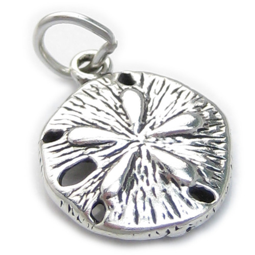 Sand Dollar sterling silver charm 925 x1 Sea Cookie Snapper Biscuit