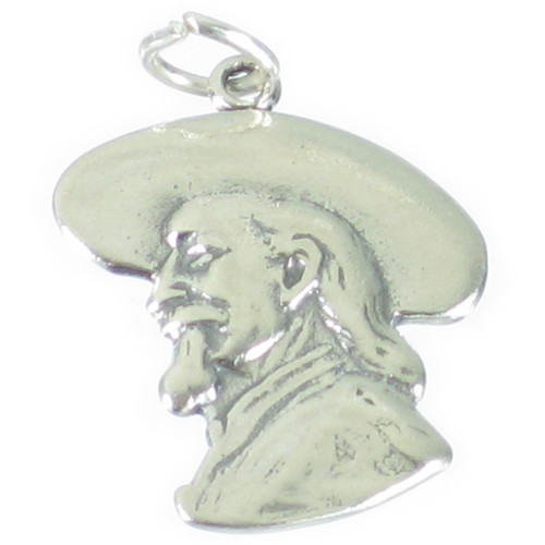 Buffalo Bill sterling silver charm .925 x 1 American Old West charms
