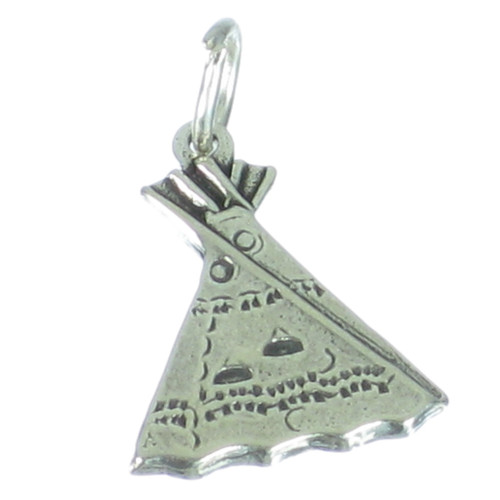Wigwam sterling silver 2D small charm .925 x 1 Teepee Tepee Tipi charms