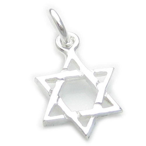 TINY Star of David sterling silver charm .925 x 1 Holy charms