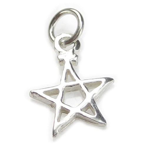 Pentacle SMALL sterling silver charm .925 x 1 Pentacles charms
