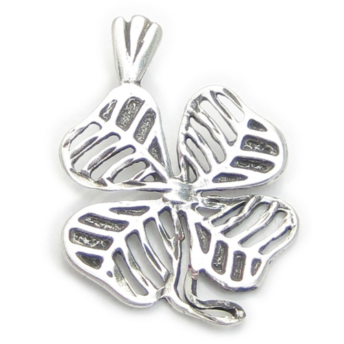Four Leaf Clover sterling silver pendant .925 x 1 Lucky pendants
