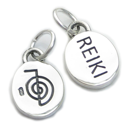 REIKI sterling silver charm .925 x 1 Healing and life force energy charms