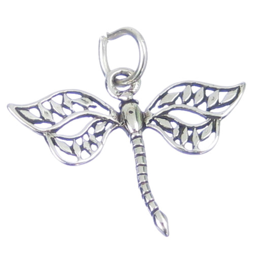 Dragonfly sterling silver charm .925 x 1 Dragon Fly Dragonflies charms R1
