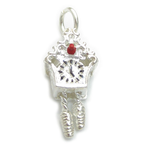 Cuckoo Clock sterling silver charm .925 Cuckoo Clocks charms