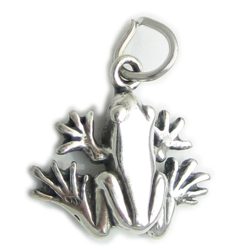 Frog Toad sterling silver charm .925 x 1 Frogs Toads charms S1