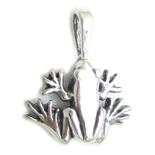 Frog Toad sterling silver pendant .925 x 1 Frogs Toads Pendants