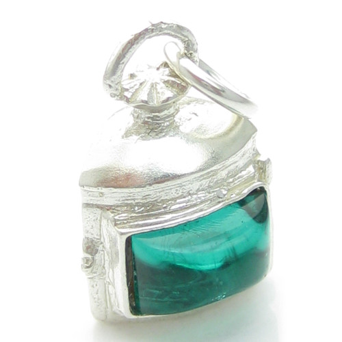 Starboard Green Light sterling silver charm .925 Sailing charms.