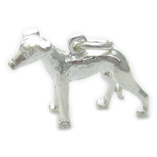 Greyhound dog sterling silver charm .925 x 1 Greyhounds dogs charms A1