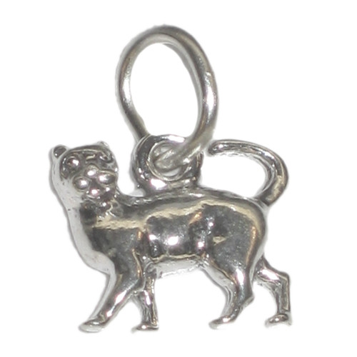 Cat Tiny sterling silver charm .925 Pussy Cats Pets charms
