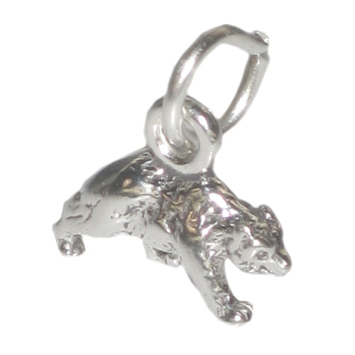 Bear Tiny sterling silver charm Tiny .925 x 1 Bears charms