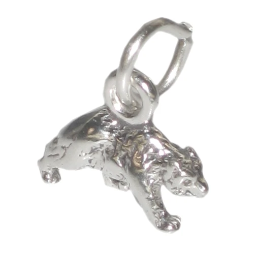 Bear Tiny sterling silver charm Tiny .925 Bears charms