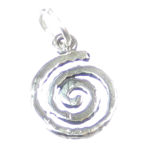 Whirlwind Petroglyph sterling silver small charm .925 Whirl Wind