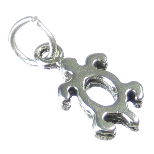 Petroglyph Turtle TINY sterling silver charm .925 x 1 Turtles charms