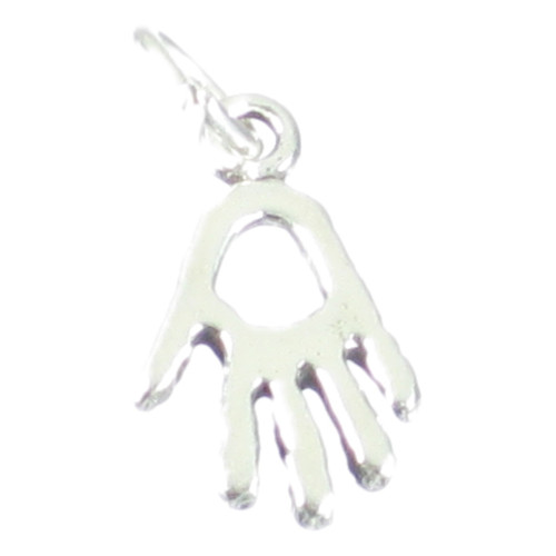 Petroglyph Hand sterling silver tiny charm .925 x 1 Hands charms