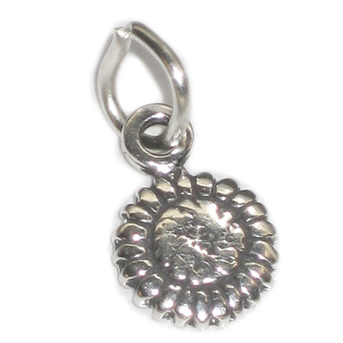Flower TINY sterling silver charm .925 x 1 Flowers charms
