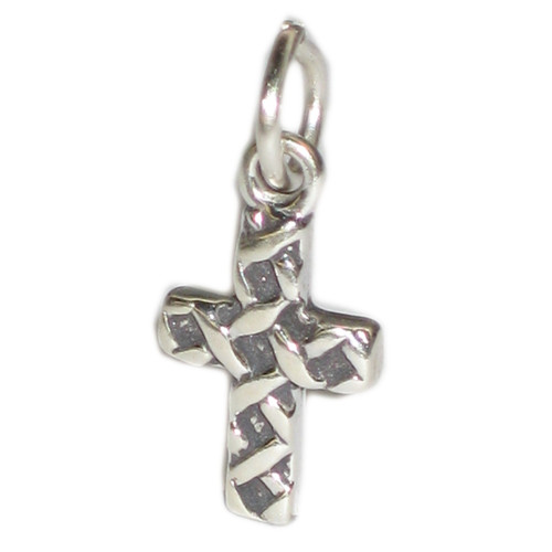 Cross TINY sterling silver charm .925 x 1 TINY Holy Crosses charms