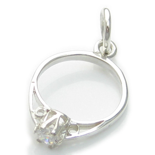 Engagement Ring sterling silver charm .925 x 1 Love charms