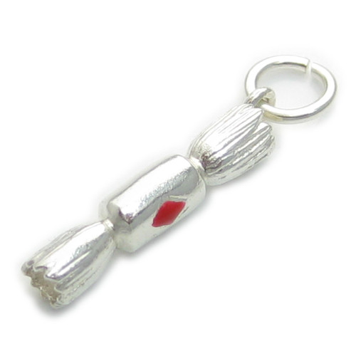 Christmas Cracker sterling silver charm .925 x 1 Xmas Crackers charms A