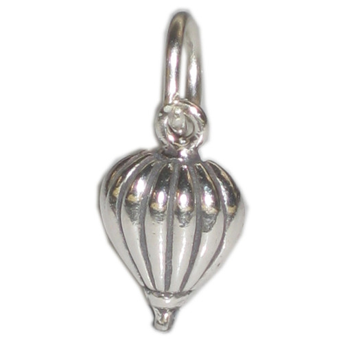 Hot air balloon tiny sterling silver charm .925 Ballooning charms