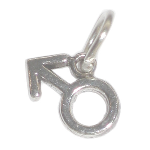 Male symbol tiny sterling silver charm .925 x 1 Men charms