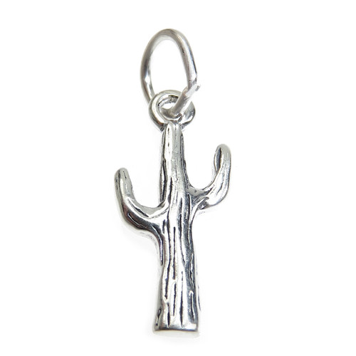 Cactus sterling silver charm .925 x 1 Cacti and Desert charms