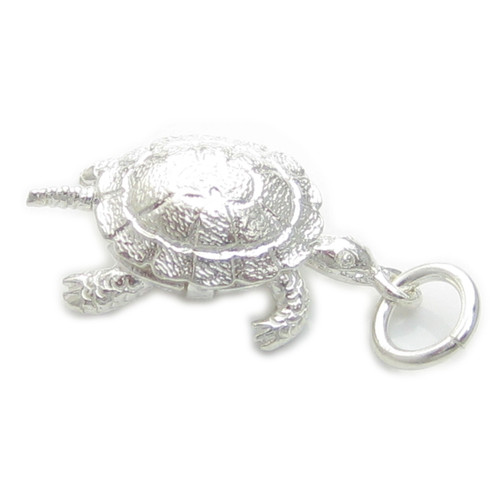 Tortoise sterling silver charm .925 x 1 Turtle Turtles Tortoises charms